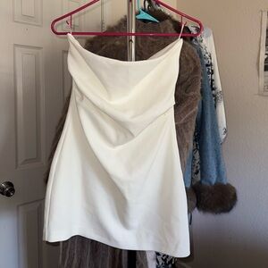Zara White Strapless Dress